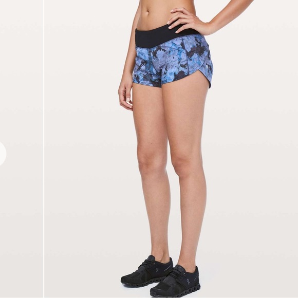 Lululemon Speed Up Short 2.5" Screen Camo Multi / Black size 4 - Picture 8 of 11